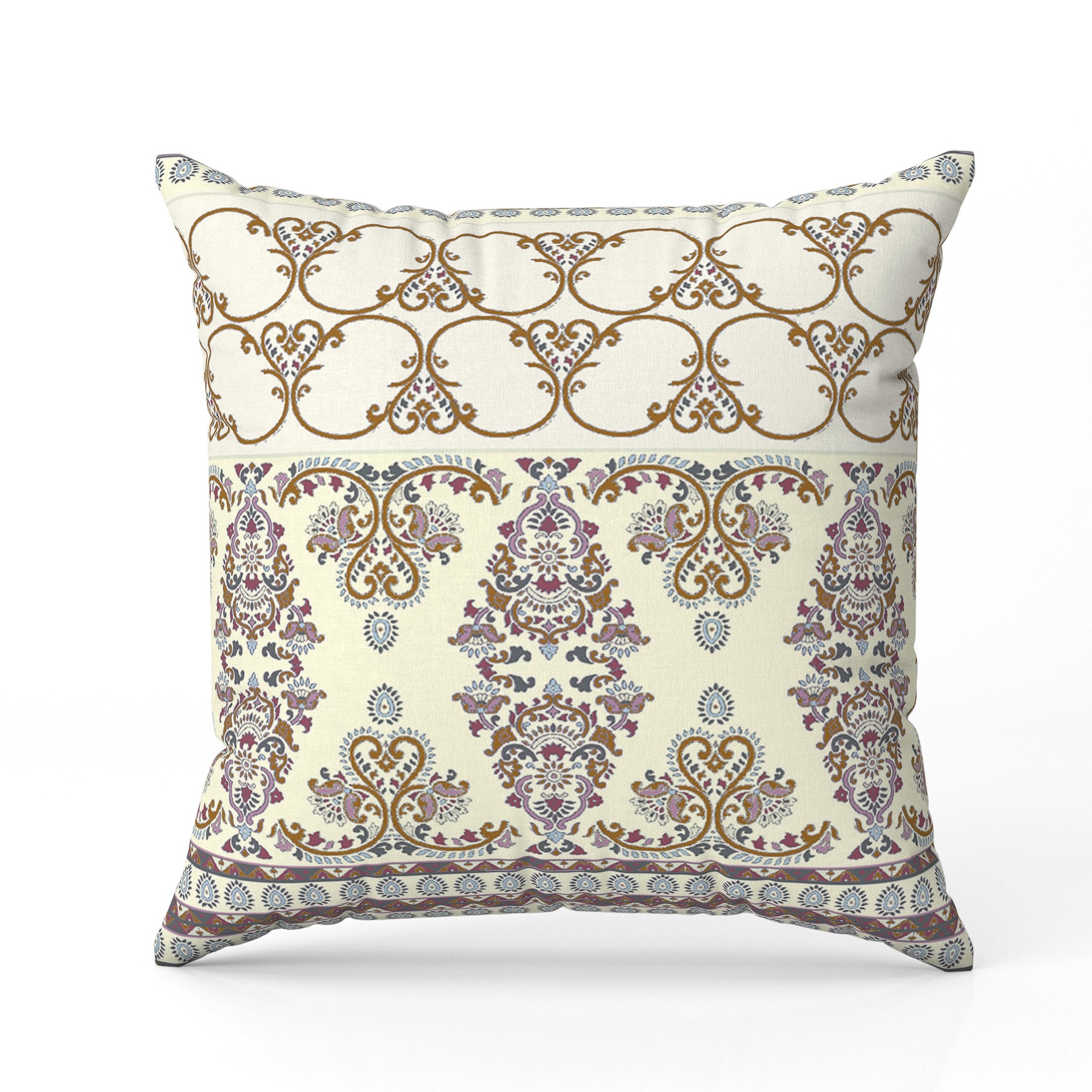 Floral Fusion Throw Pillow26x26 Faux Suede
