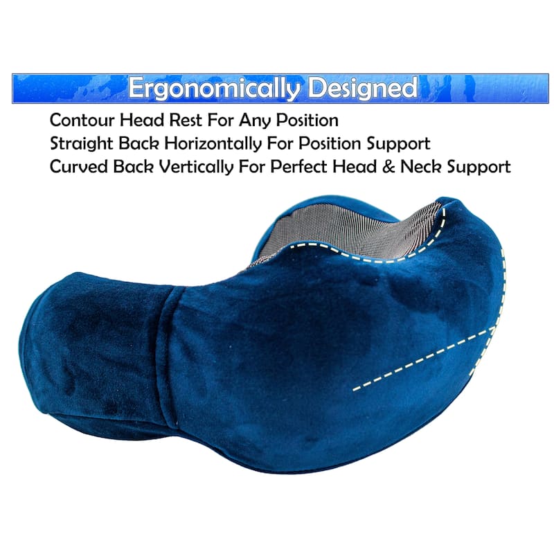Memory Foam Travel Pillow Orthopedic Head Neck Pain Relief 360 Neck