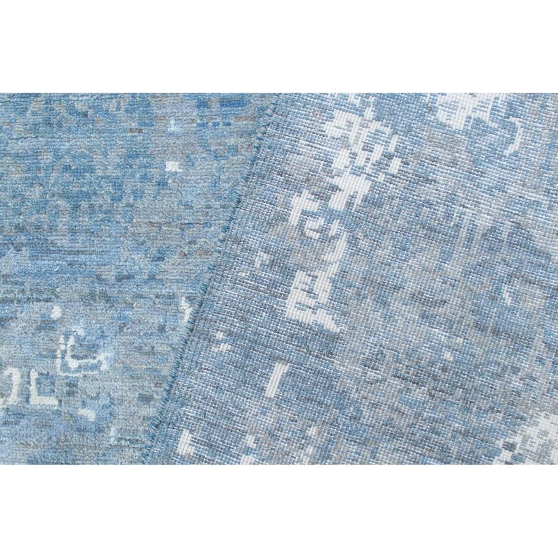 Bohemian Harding Blue/Gray Wool&Silk Rug - 11'10'' x 15'2'' - 11 ft. 10 in. X 15 ft. 2 in.