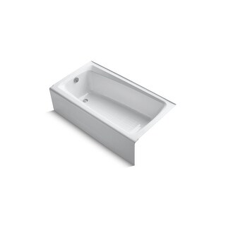 Kohler Mendota 60" X 32" Alcove Bath with Integral Apron and Left-Hand Drain White (K-505-0)