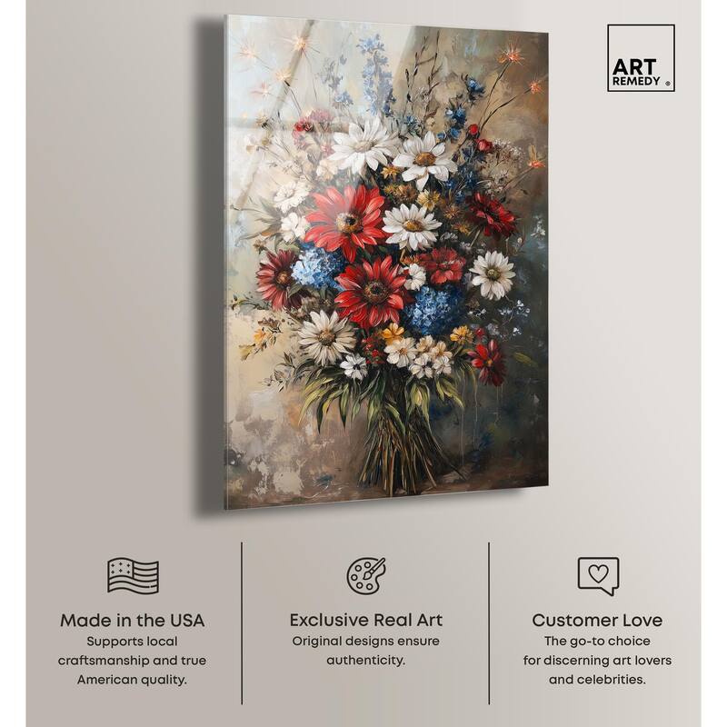 Symphony of Flowers II Acrylic by Art Remedy, Ready to Hang