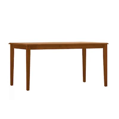 Nova 60 Inch Rectangular Dining Table, Tapered Legs, Rich Walnut Brown