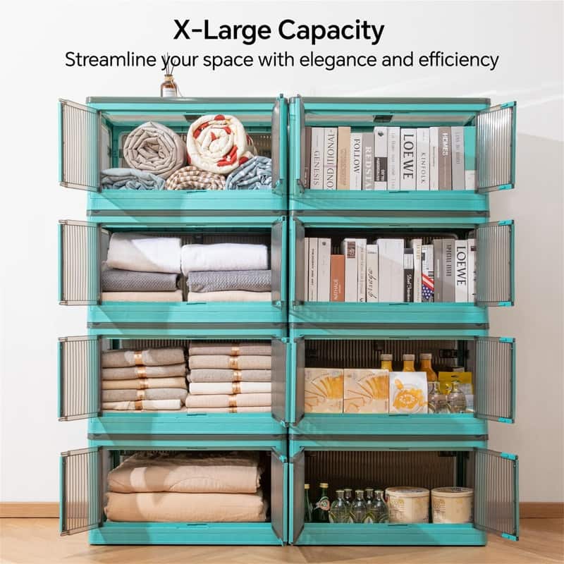 Collapsible Storage Bins 3 Tier - 16.5"D x 23.6"W x 39"H