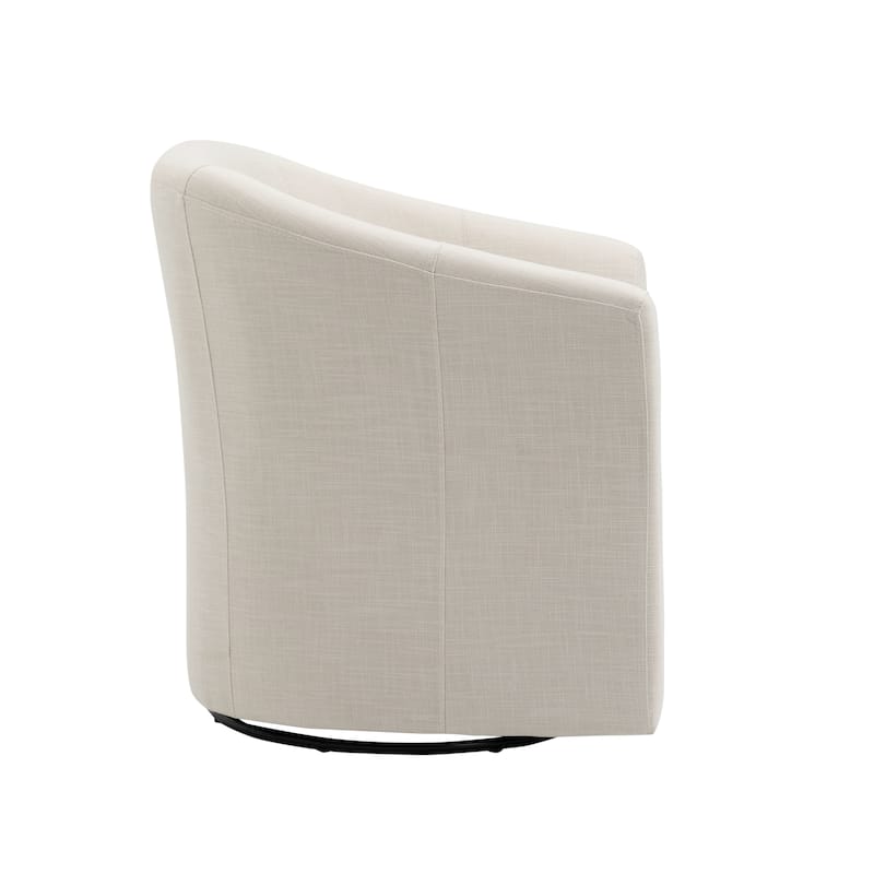 Modern Upholstered Swivel Barrel Chair Living Room Accent Chair
