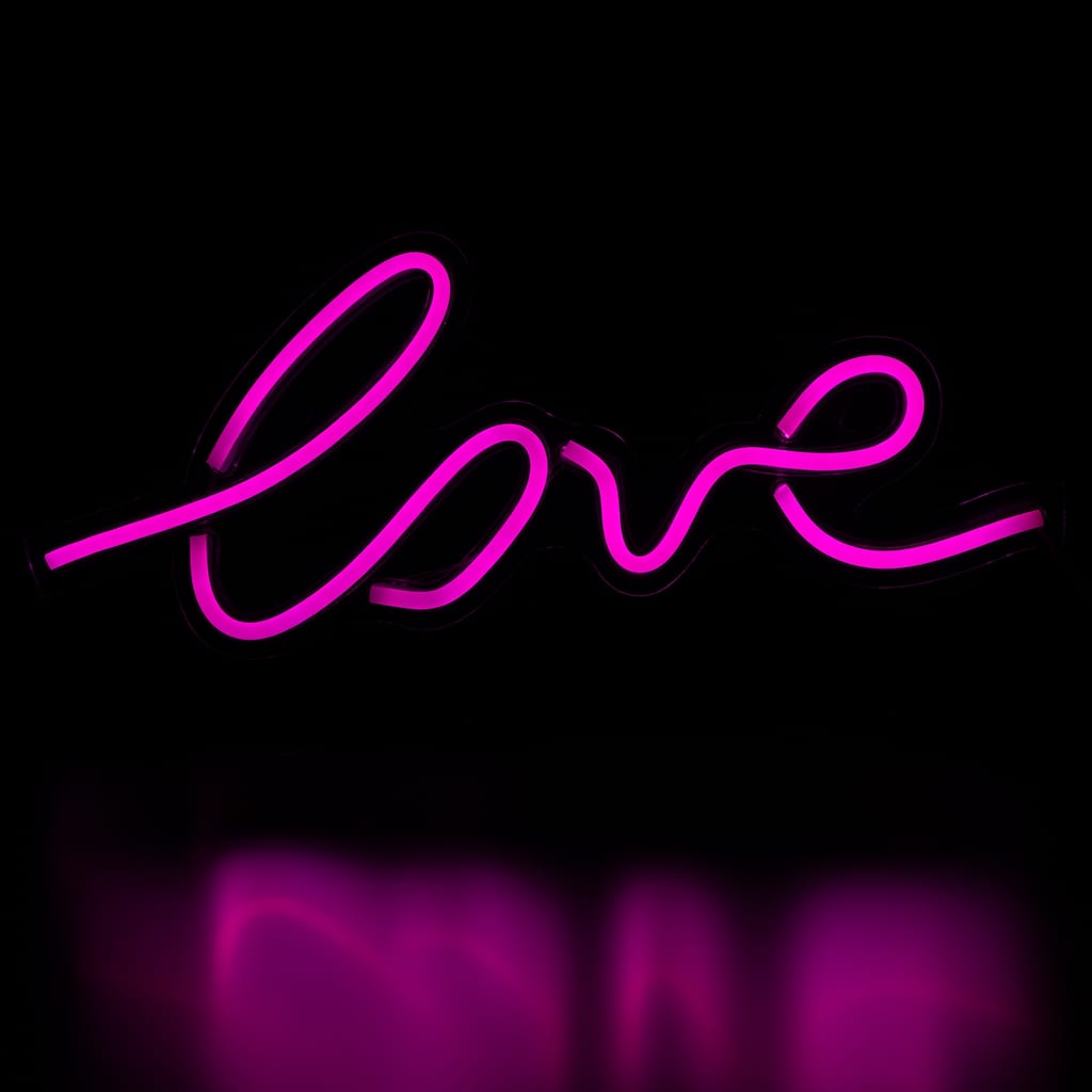 LED Love Neon Lighted Wall Sign - 18" - Pink