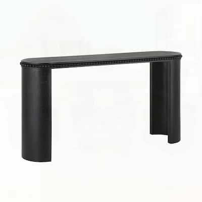 Entryway Accent Table with Beaded Trim and Reversible Curved Legs,for Hallway,Living Room
