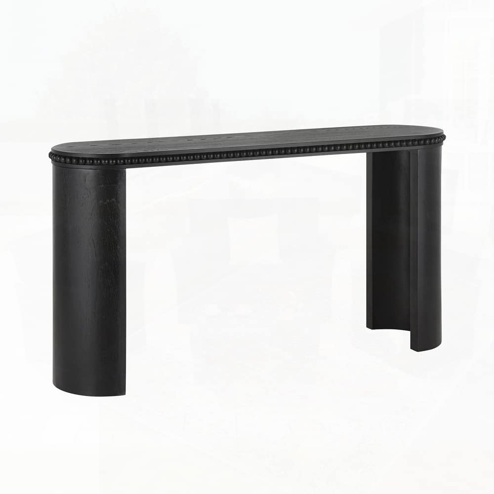 Entryway Accent Table with Beaded Trim and Reversible Curved Legs,for Hallway,Living Room