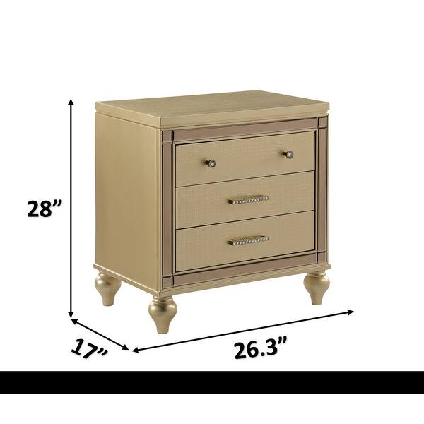 dimension image slide 10 of 26, Sterling 4PC/5PC Contemporary Bedroom Set with Mirror Accents and LED Enhancements