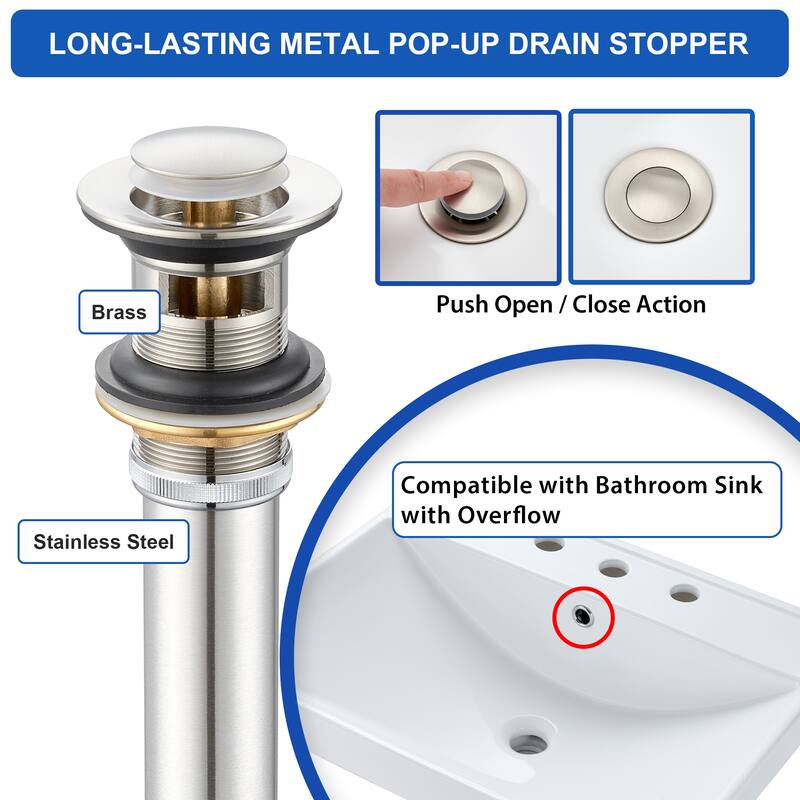 Varen 8 in. Widespread 2-Handle Bathroom Faucet with Drain