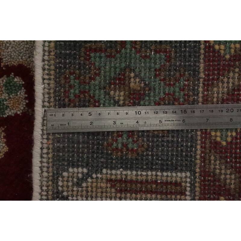 Hand Knotted Oriental 100% Wool Carpet Traditional Geometric Beige & Ivories Viss Area Rug - 5' 9'' X 4' 0''