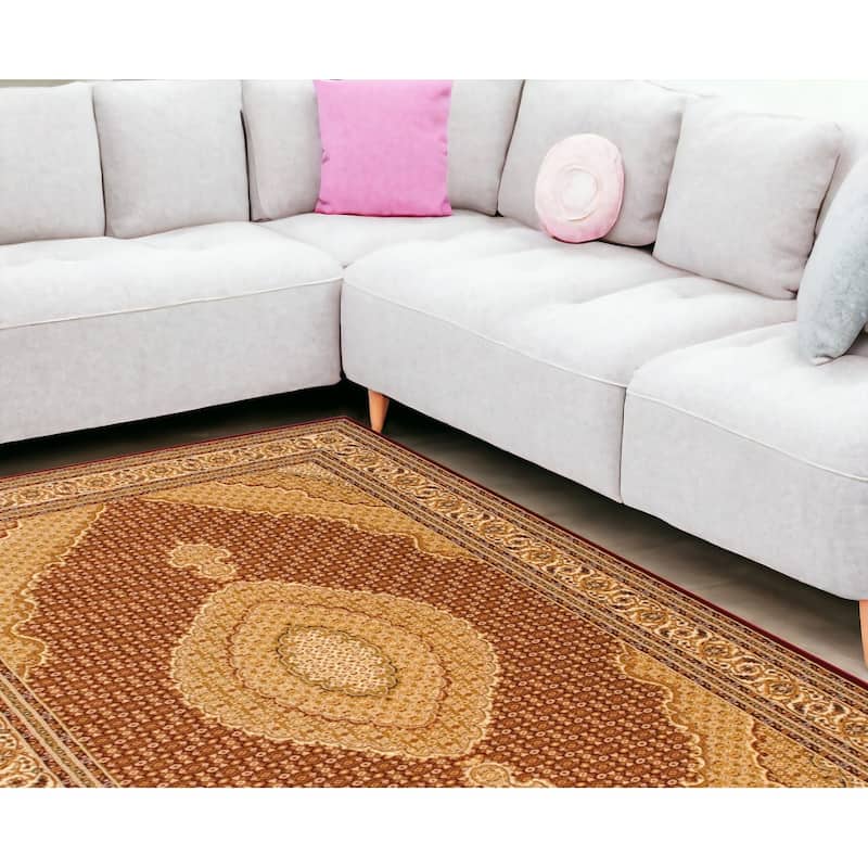 Qumac Non Skid Stain Resistant Woven Durable Area Rug By HomeRoots - 10' x 14'