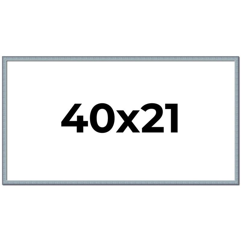 40x21 Frame Rustic Sky Blue Solid Wood Picture Frame | 0.75 Inch