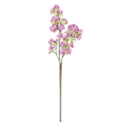 Set of 2 Lavender Purple Artificial Lilac Flower Stem Spray 27in - 27" L x 6" W x 4" DP