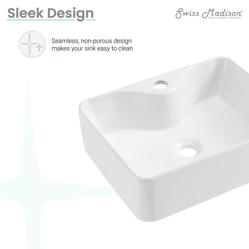 Rennes 19" Vessel Sink in Glossy White