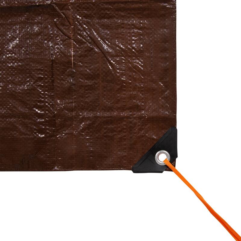 Stansport Light-Duty Rip-Stop Tarp 6' x 8' - Brown