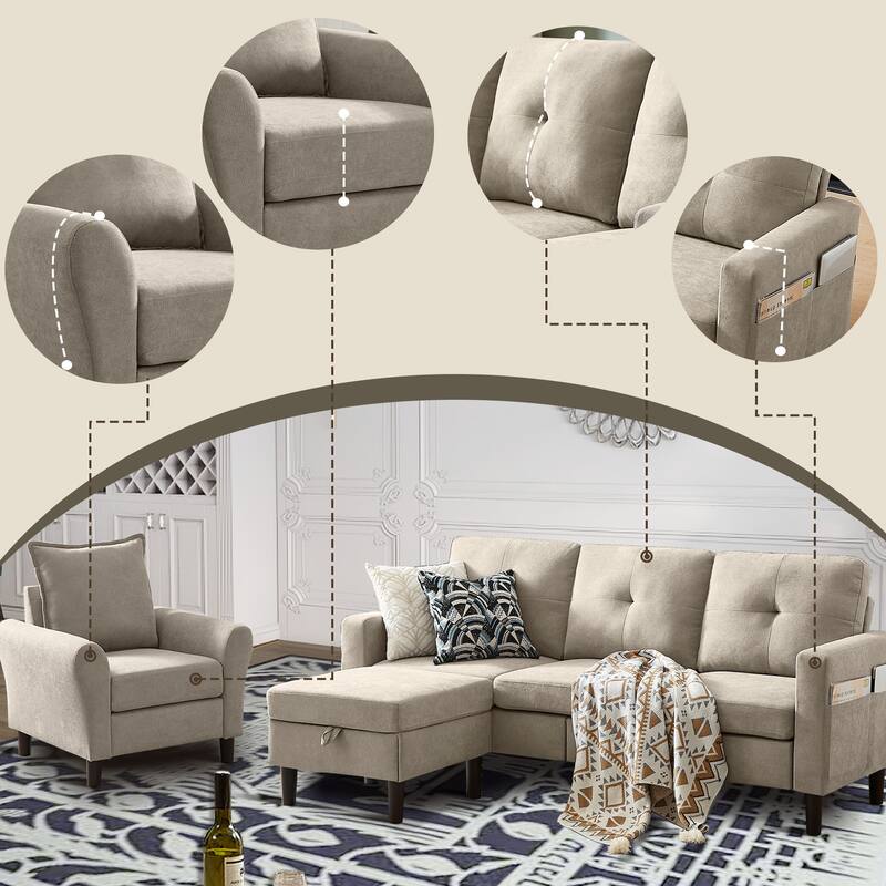 3 Pieces Living Room Sets