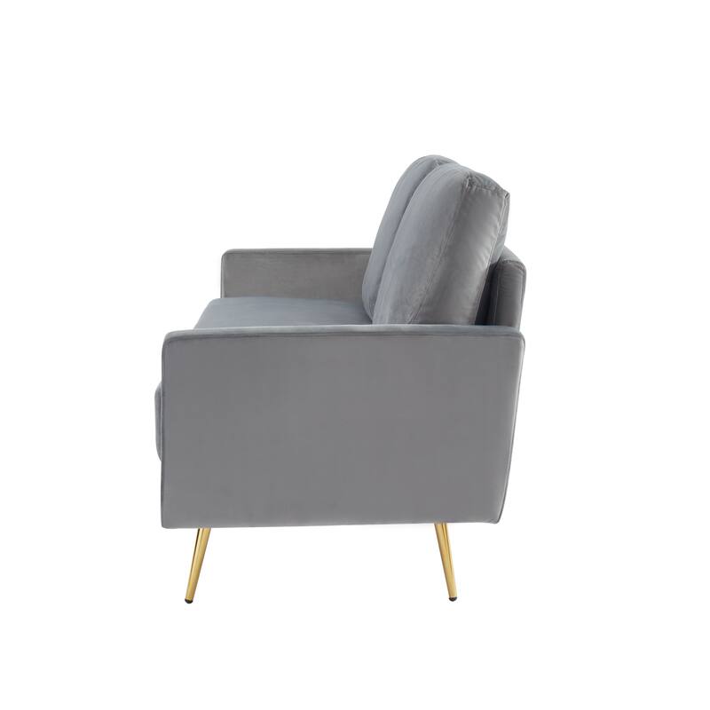 Divani Casa Huffine Modern Grey Fabric Sofa