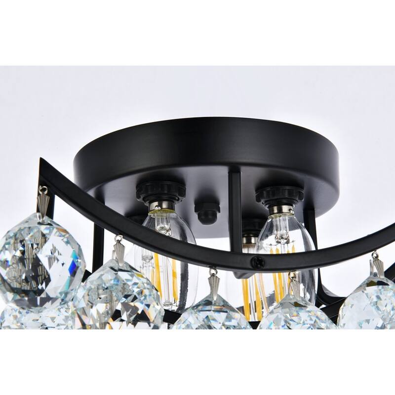 Fleur Illumination 4-light 10-inch Flush-Mount Chandelier - 10 Inch