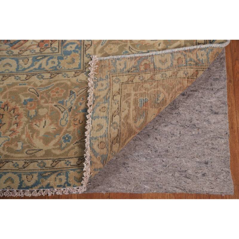 Hand Knotted Oriental 100% Wool Carpet Traditional Floral Oranges & Rust Kashan Area Rug - 13' 2'' X 9' 7''