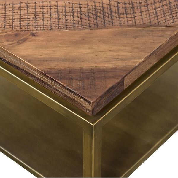 Tray Rustic Brown Wood And Antique Brass Console Table On Sale Overstock 31292444