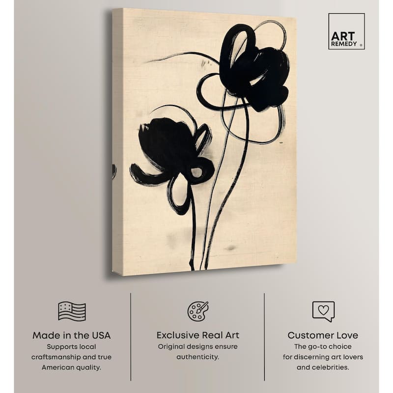 Florals in the Minimal I Canvas by Art Remedy, Gallery Wrapped