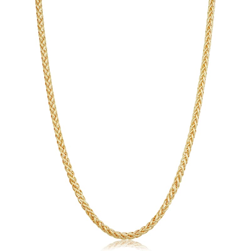 Solid 14k Yellow Gold Filled 4 mm Franco Necklace for Men and Women