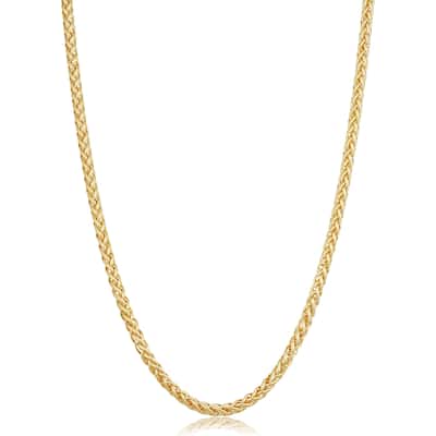 Solid 14k Yellow Gold Filled 4 mm Franco Necklace for Men and Women