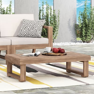 Westchester Outdoor Acacia Wood Rectangular Coffee Table by Christopher Knight Home