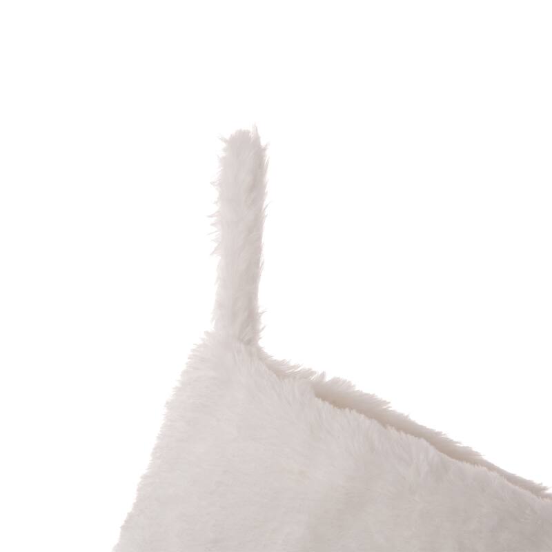 Glitzhome Set of 3 White Snowflake Christmas Stocking and Tree Skirt Decoration