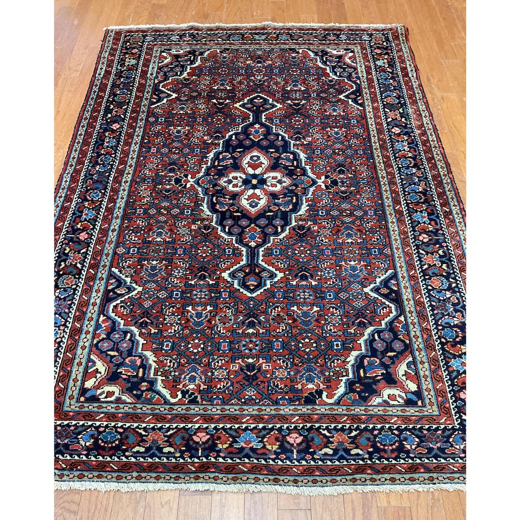 HERAT ORIENTAL Handmade 4'9 x 6'6 Mahal Wool Rug - 4'9" x 6'6"