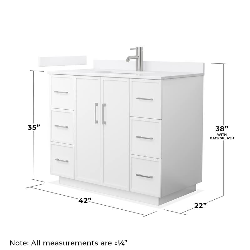 Wyndham Collection WCH7474-42S-QTZ-UNSMXX Elan TK 42" Free Standing