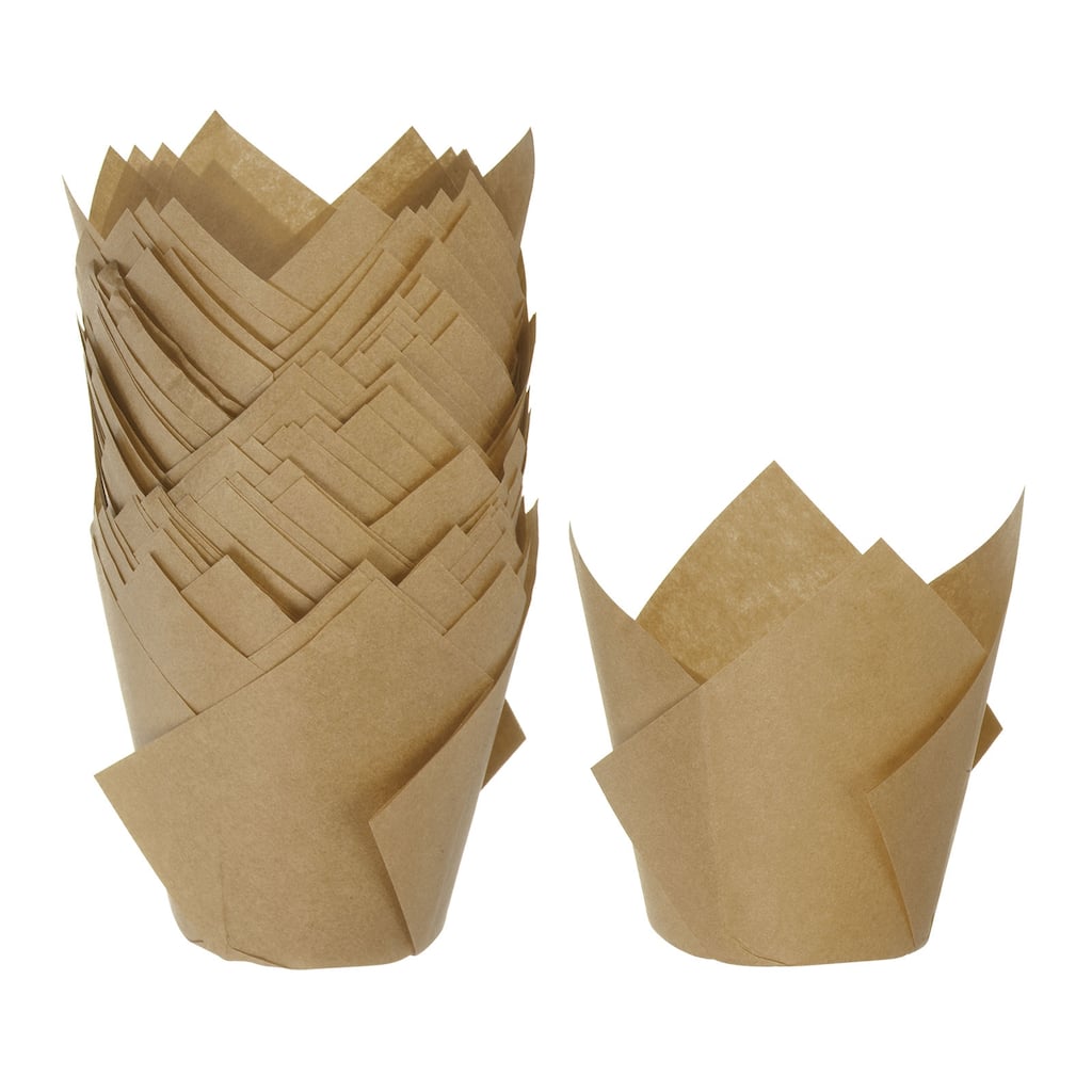 50Pcs Tulip Cupcake Liners Standard Paper Baking Cups Disposable