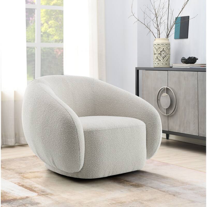 Belladona Beige Arm Chair with Swivel