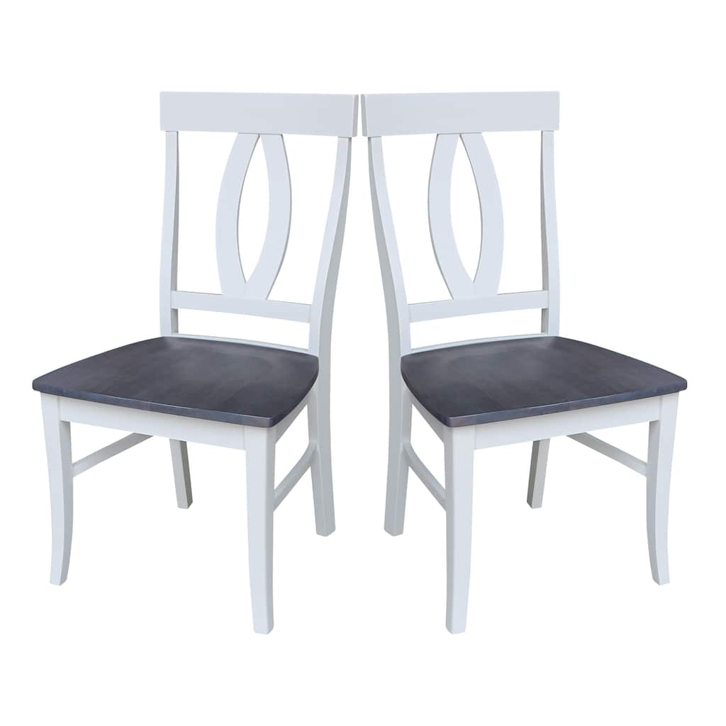 International Concepts Solid Wood Cosmo Dining Chairs, Set of 2