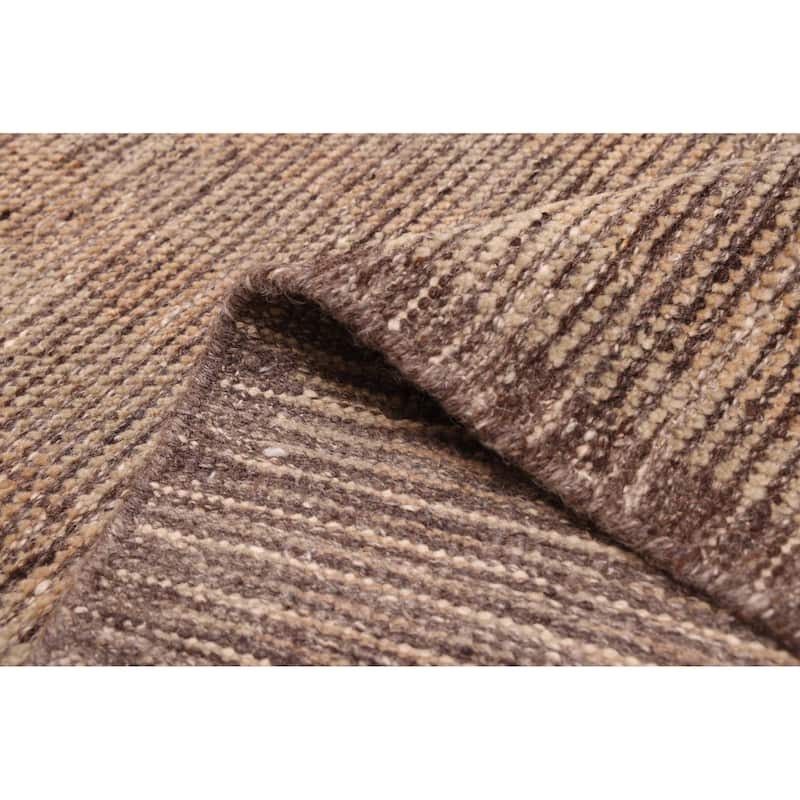 ECARPETGALLERY Hand-knotted Looma Brown Wool Rug - 8'9 x 11'3