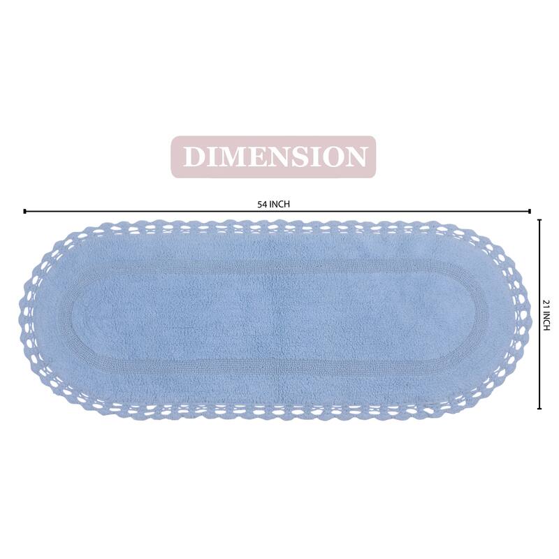 Hampton Contour Rug, Cotton Soft, Water Absorbent, Non Slip U Shape Contour Rug Machine Washable 20"x20" Contour