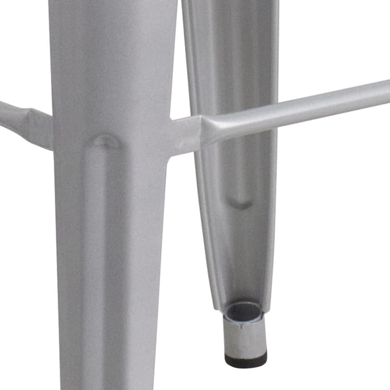 4 Pack 30" High Backless Metal Indoor-Outdoor Barstool with Square Seat