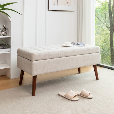 Storage Bench with Storage Bench End of Bed Bench Foot of Bed Bench Entryway Bench Storage Ottoman Bench 43.7" W x 18.1" D