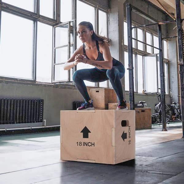 NonSlip/Wooden Plyo Box Easy-to-Assemble Plyometric Jump Box For Jumping  Trainer On Sale 36854908