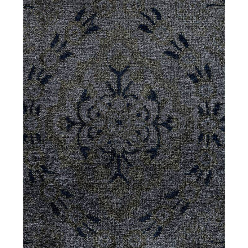 Overdyed One-of-a-Kind Hand-Knotted Area Rug - Black - 8' 2" x 10' 2"