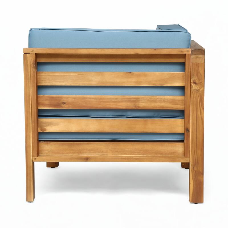 Outdoor 3PC LOVE SEAT SET WITH COFFEE TABLE, BLUE
