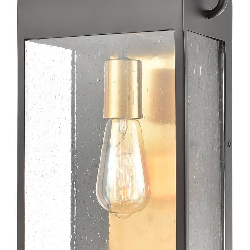 Elk Home Knowlton Matte Black Metal 1 Light Outdoor Wall Sconce