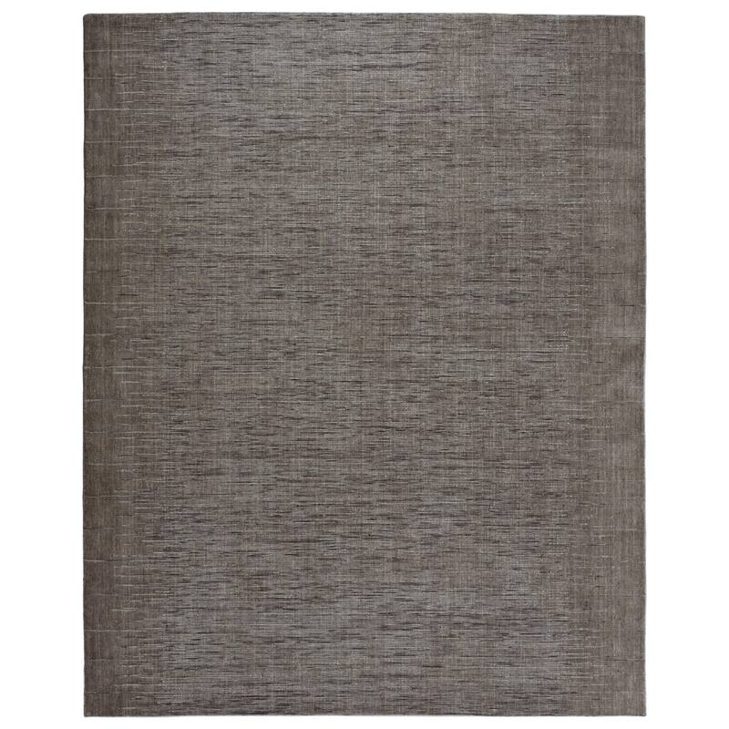 Alora Decor Rhodes Collection Modern Wool Hand-woven Rug - Gray - 7'9 x 9'9