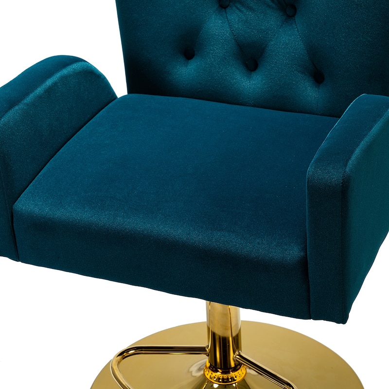 Loreto Modern Tufted Velvet Swivel chair with Adjustable Height Set of 2 by HULALA HOME