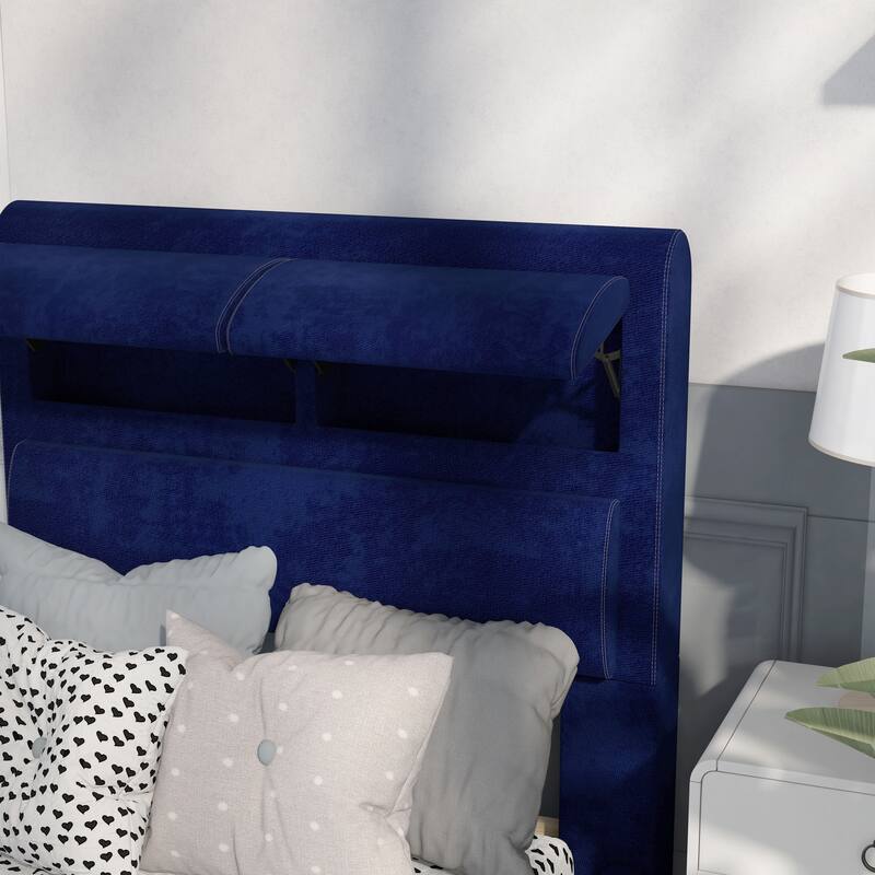 Furniture of America Otjen Modern Upholstered Storage Bed