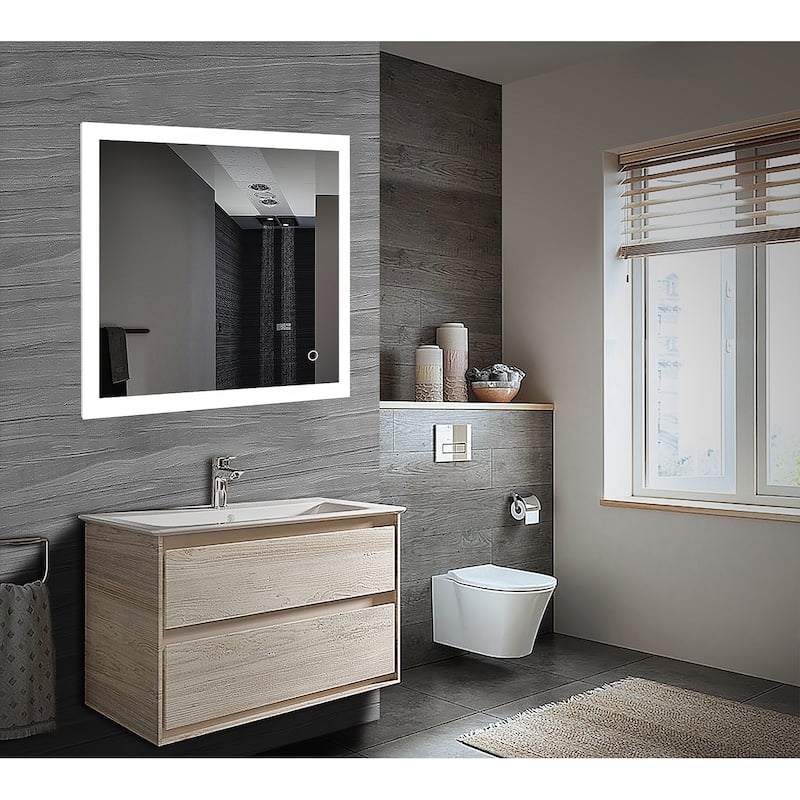 Asher Square Frameless LED Wall Mirror