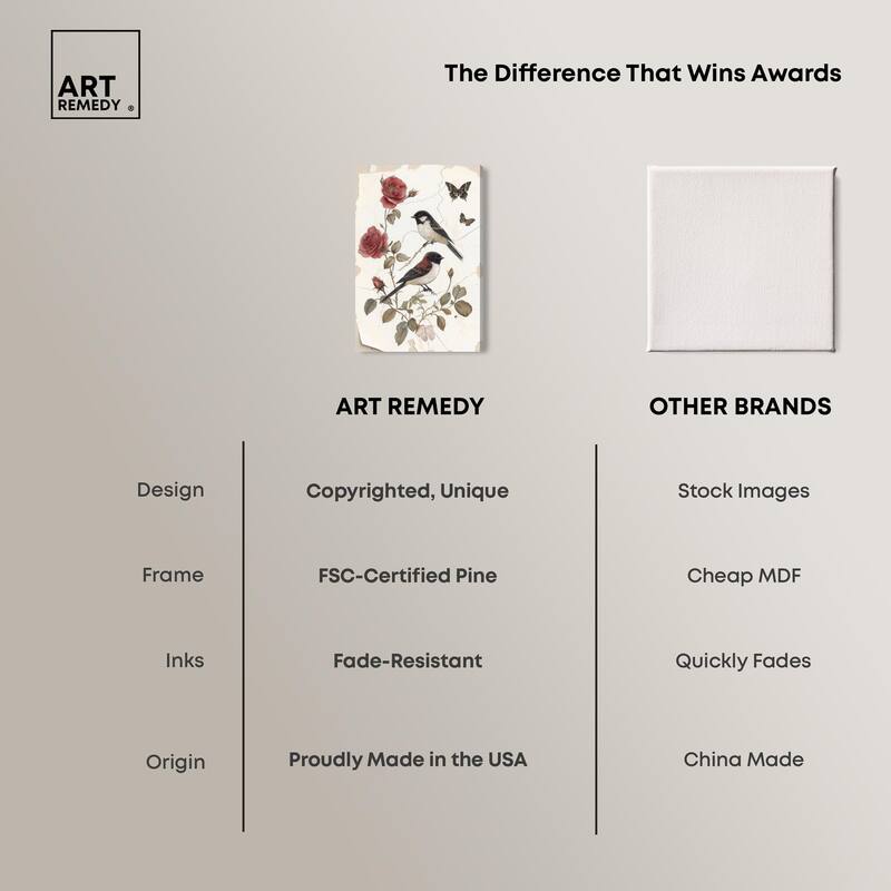 Birdsong and Bloom Canvas by Art Remedy, Gallery Wrapped