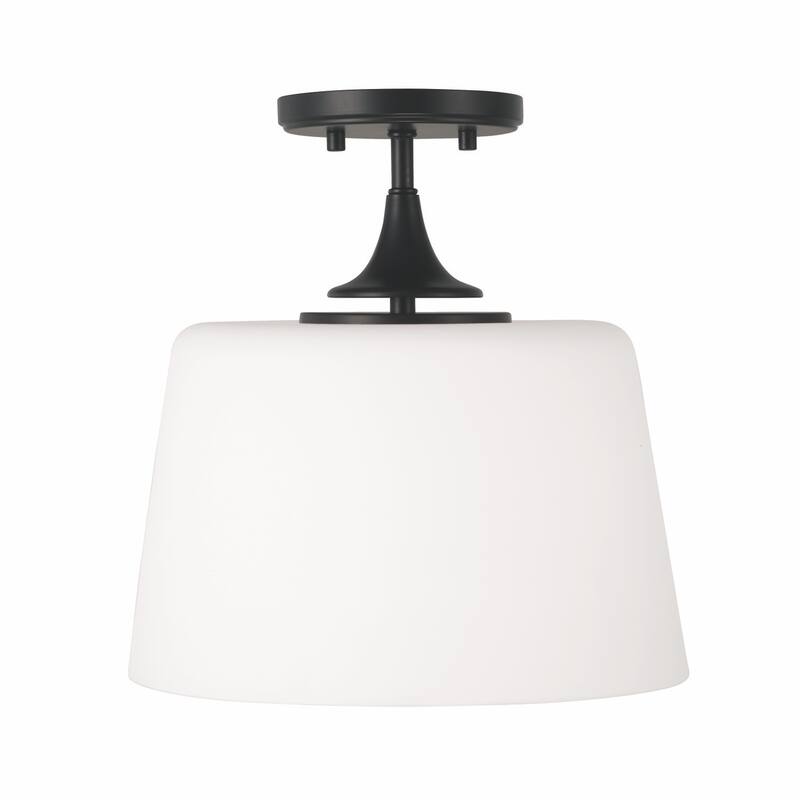 Presley 1-light Convertible Semi-Flush/ Pendant - Matte Black
