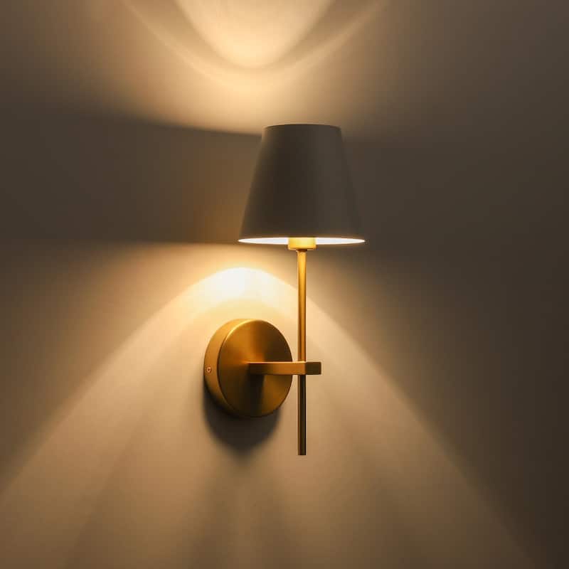 Minimalist 1-Light Metal Cone Shade Wall Sconce - 5.5 in