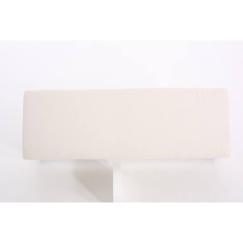 Roomfitters Modern Storage Ottoman Bench with Flip Top and Hidden Compartment, Ideal for Entryway and Living Room, White